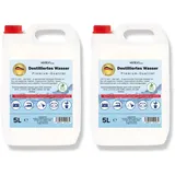 VENTON Destilliertes Wasser 10L (2×5L) I Entsalztes - Entionisiertes - Demineralisiertes Wasser nach VDE 0510 I Dest Wasser für Haushalt, Freizeit, Auto & Labor I Reines Wasser I Laborwasser