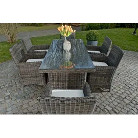 CLP Fontana Set 7-tlg. grau meliert/cremeweiß