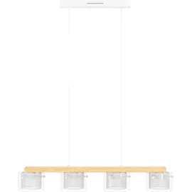 EGLO Portico-Z 4-flg. Ø 81,5 cm Holz weiß