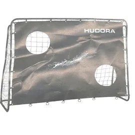 Hudora Fußballtor Trainer mit Torwand Schwarz 76923
