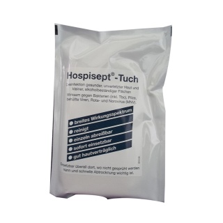Lysoform Hospisept®- Tuch Desinfektionstücher, Gebrauchsfertige Desinfektions- und Reinigungstücher, einzeln abreißbar, 1 Nachfüllpackung = 100 Stück