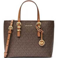 Michael Kors Quinn Small Umhängetasche Kunstleder Brown