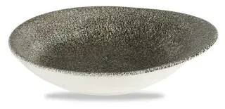 Churchill 12 x Round Round Dish 16x14,5cm RAKU Quartz black