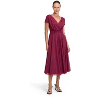 Vera Mont Cocktailkleid Glitzer-Look Rot/Grau 44