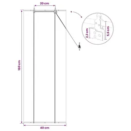 vidaXL Bambusrollo 40 x 160 cm Braun