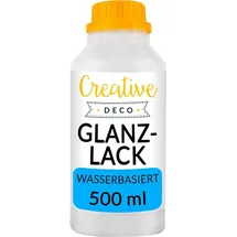 Creative Deco Glanz-Lack 500 ml Schwarz