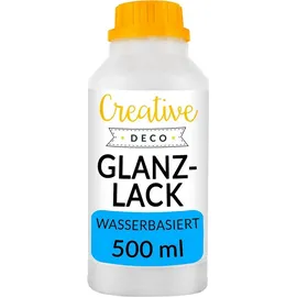 Creative Deco Glanz-Lack 500 ml Schwarz