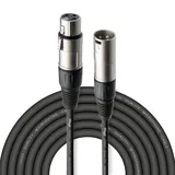 Stagg SMC6 Kabel, XLR (m) -XLR (f), Mikrofon-zu-Mischpult, 6 Meter lang, Schwarz