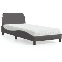 Bett mit Matratze – Grau, 90x190 cm – Eleganz & Komfort für dein Schlafzimmer