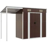 vidaXL Gartenhaus mit Schleppdach 2,77 x 1,10 m Braun