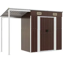 vidaXL Gartenhaus mit Schleppdach 2,77 x 1,10 m Braun