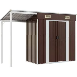 vidaXL Gartenhaus mit Schleppdach 2,77 x 1,10 m Braun