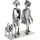 Brubaker Schraubenmännchen Liebespaar - Paar mit Hund - Eisenfigur Metallmännchen - Handarbeit Metallfigur Liebe - Silber Paar Geschenk für Hundebesitzer