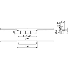 Dallmer Duschrinne CeraWall Individual 1200 mm