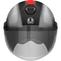 AGV Eteres Levanto Schwarz-Rot-Silber XS