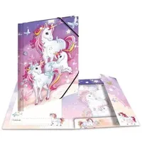 Herma Gummizugmappe A3 Karton, Einhorn