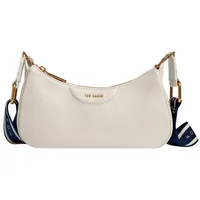 Ted Baker Essiy Schultertasche Leder 25 cm weiss