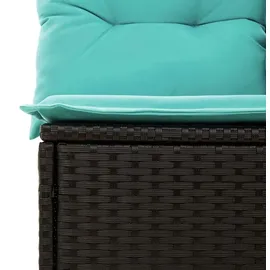 vidaXL Gartenbank 220 x 0 x 0 cm Schwarz
