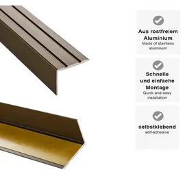 SO-Tech Treppenkantenprofil Alu 1000 x 25 x 18 mm kürzbar selbstklebend goldfarben