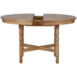 MiaMöbel Mexico Esstisch 120cm - rund, Ausziehbar Massivholz Pinie Mexiko Möbel Mexikanisch