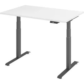 bümö Schreibtisch elektrisch 120 x 80 cm Weiß
