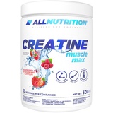 ALLNUTRITION Creatine Muscle Max Supplements Muskelaufbau Creatin Monohydrat mit Taurin - Leistungssteigerung und Muskelaufbau - ohne Zuckerzusatz Keratin Pulver Fitness 500g - RASPBERRY-STRAWBERRY