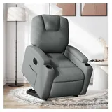 vidaXL Sessel Relaxsessel mit Aufstehhilfe Elektrisch Dunkelgrau Stoff