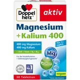 Doppelherz Magnesium + Kalium 400 – Magnesium und Kalium als Beitrag für die normale Muskelfunktion – 30 Tabletten