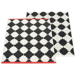 Pappelina - Marre Wendeteppich, 70 x 90 cm, black / vanilla