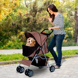 PawHut Hundewagen Kaffeebraun onesize