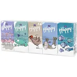 bella baby Happy Taschentücher 3-lagig im 24er Pack (24 x 90 Stück), wunderbar weiche, saugfähige und reißfeste Papiertaschentücher