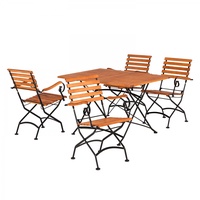 Merxx Schlossgarten II Set 5-tlg.Tisch 140 x 90 cm braun klappbar