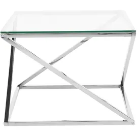 Beliani Beverly Silber/Eiche 60 x 45 x 60 cm