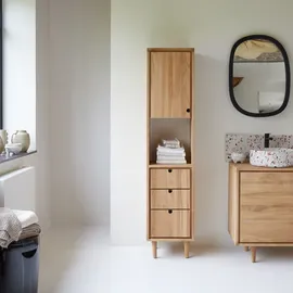 Tikamoon Jonàk Hochschrank 180 cm Braun Massivholz