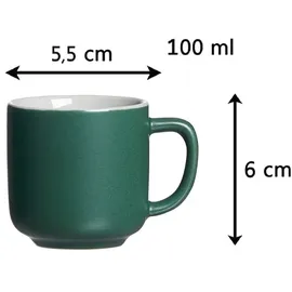 Ritzenhoff & Breker Espressotasse mit Untertasse 0,1 l Grün