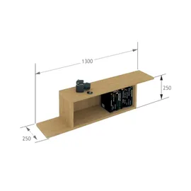 Sofa.de Hängeregal Hygge Oak ¦ holzfarben ¦ Maße (cm): B: H: 25 T: 25.0