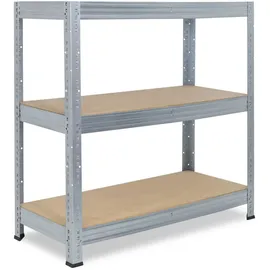 shelfplaza Schwerlastregal, Silber, Metall, Rechteckig, 50x90x40 cm, Freizeit, Heimwerken, Werkstatt, Schwerlastregale