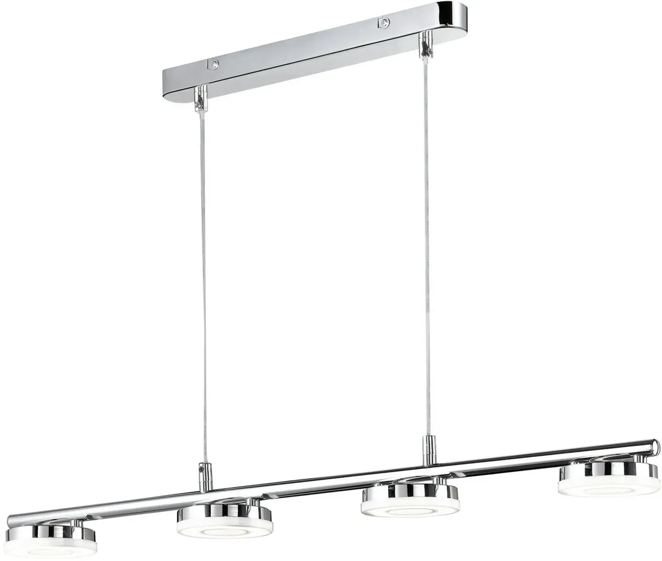 Reality Leuchten Reality|Trio LED-Pendelleuchte RL147, Hängeleuchte, 4-flammig 4x4W