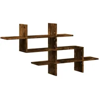 VidaXL Wandregal Räuchereiche 124,5x18x60,5 cm Holzwerkstoff