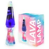 FISURA - "Tie Dye Lavalampe. Mehrfarbige Basis, lila Flüssigkeit und lila Lava. Lavalampe mit Ersatzbirne. Größe : 1,5 x 11,5 x 40 Zentimeter.