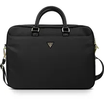 GUESS Tasche GUCB15NTMLBK 16" schwarz Nylon Triangle Logo, 16 Zoll