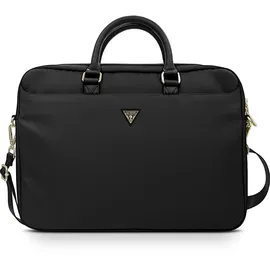 GUESS Tasche GUCB15NTMLBK 16" schwarz Nylon Triangle Logo, 16 Zoll