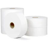 DSTOCK60 - Glattes Toilettenpapier Maxi JUMBO 1-lagig, 6 Rollen mit extra langen Rollen 8 kg – 100 % reine Watte - Toilettenpapier Eco, kompatibel mit den Profi-Spendern Maxi JUMBO