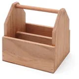 HENDI Besteckkorb Utensilienhalter mit 2 Fächern 19 x 16 x 20 cm Holz
