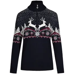 Dale of Norway Dale Christmas Fem Sweater navy offwhite redrose (C) M