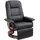 Homcom Relaxsessel Kunstleder 78 x 100 x 64 cm Schwarz mit Fußstütze