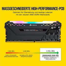 Corsair Vengeance RGB PRO schwarz DIMM Kit 32GB, DDR4-3600, CL18-22-22-42 (CMW32GX4M2Z3600C18)