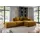 Fun Möbel Ecksofa Designersofa MEGAN XS inkl. Hocker Stoff Salvador Honiggelb Ottomane Rechts - Gelb