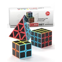 Vdealen Zauberwürfel Set Speed Cube von 2x2 3x3 Pyramide Zauberwürfel Original, Kohlefaser-Aufkleber Magic Cube für Anfänger und Fortgeschrittene, Geschenk für Kinder Teenager Erwachsene
