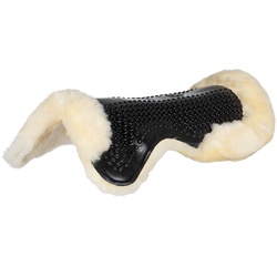 Acavallo Massage Gel Pad Full Sheepskin, Transparent/White
